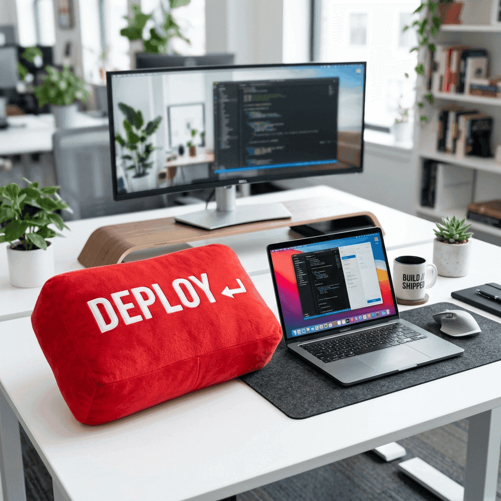 Giant Deploy Button Pillow
