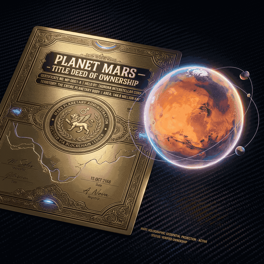 Planet Mars Property Deed