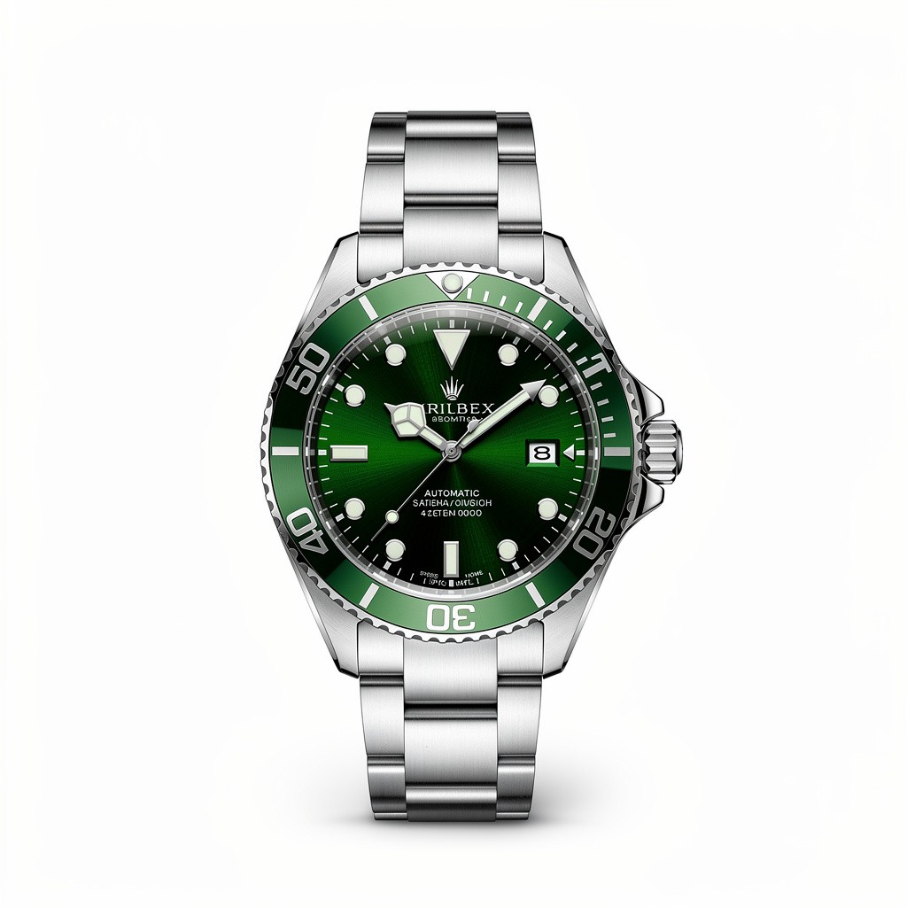 Automatic Dive Watch Green Sunburst