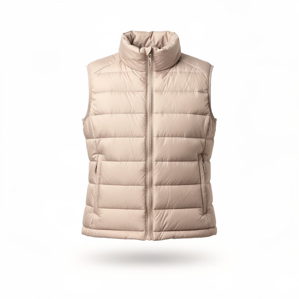 Cropped Puffer Vest Quilted