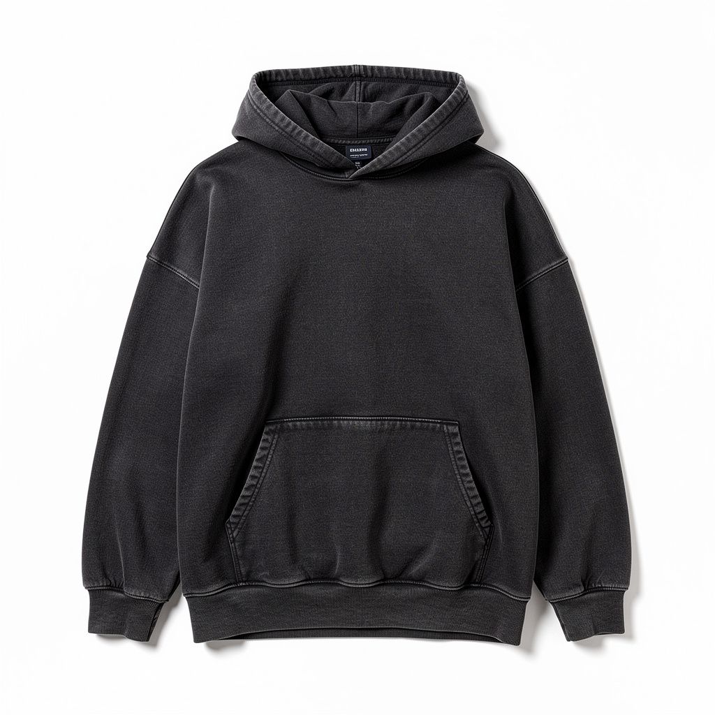 Heavyweight Oversized Hoodie Vintage Black