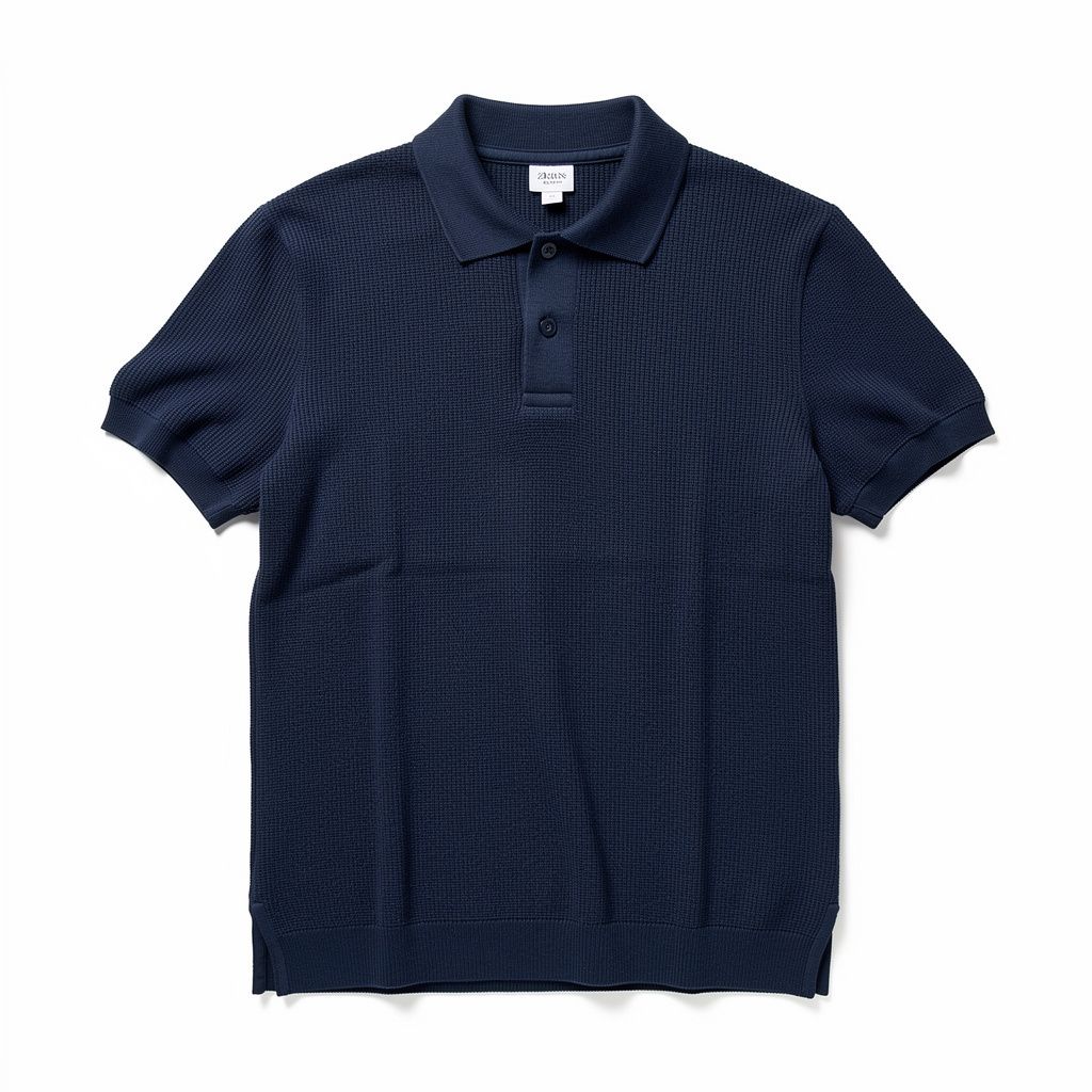 Knit Polo Shirt Navy