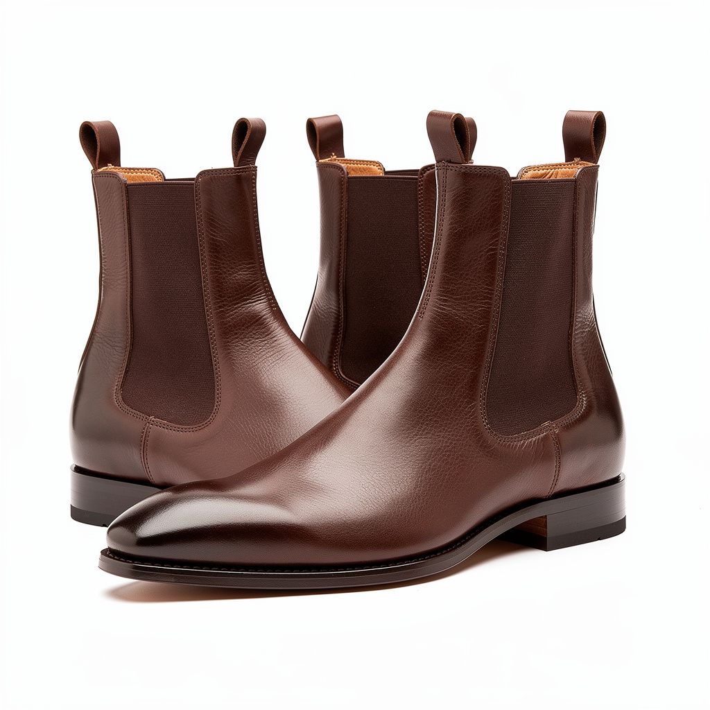 Leather Chelsea Boots Chocolate