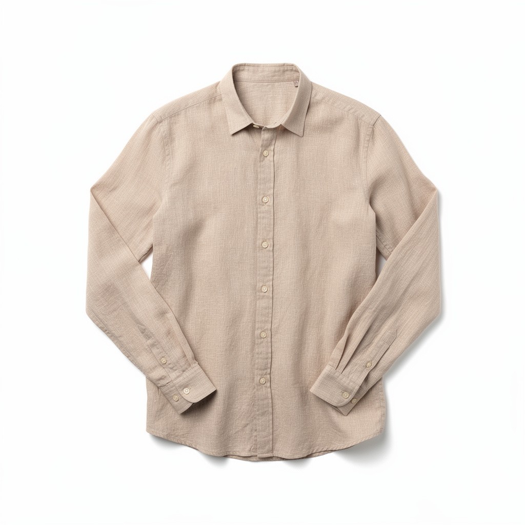 Linen Button-Down Shirt Sand