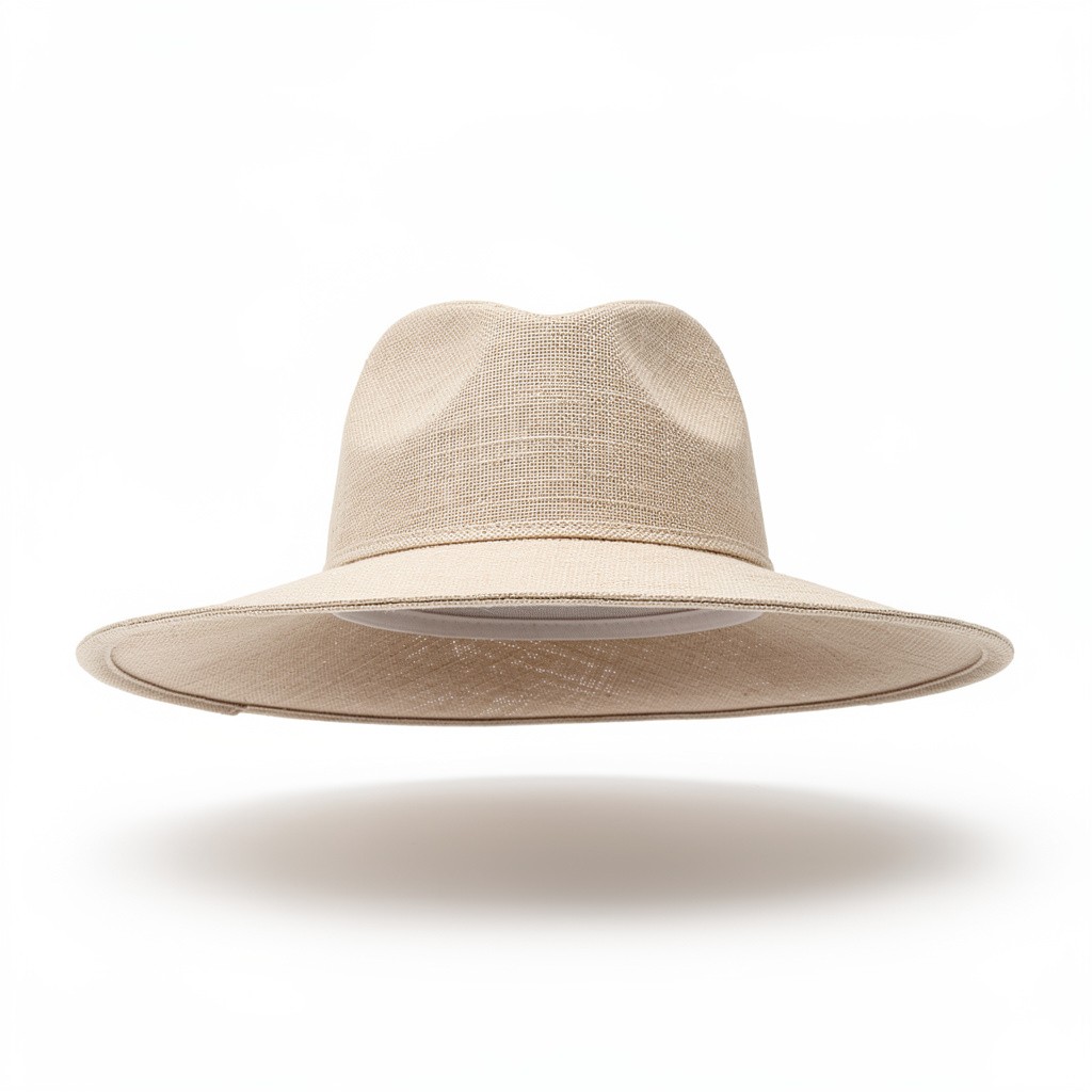 Linen Wide-Brim Hat Natural