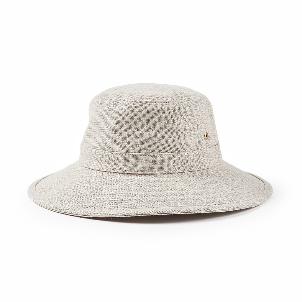 Linen Wide-Brim Hat Packable