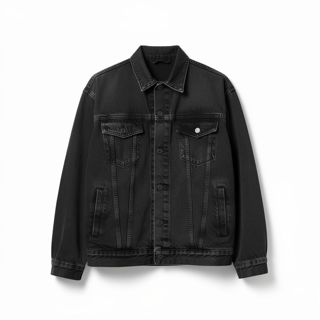 Oversized Denim Jacket Black