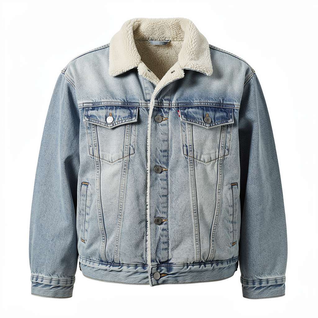 Oversized Denim Jacket Sherpa