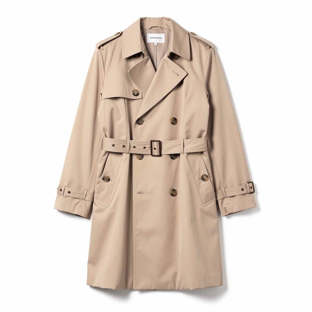 Oversized Trench Coat Cropped