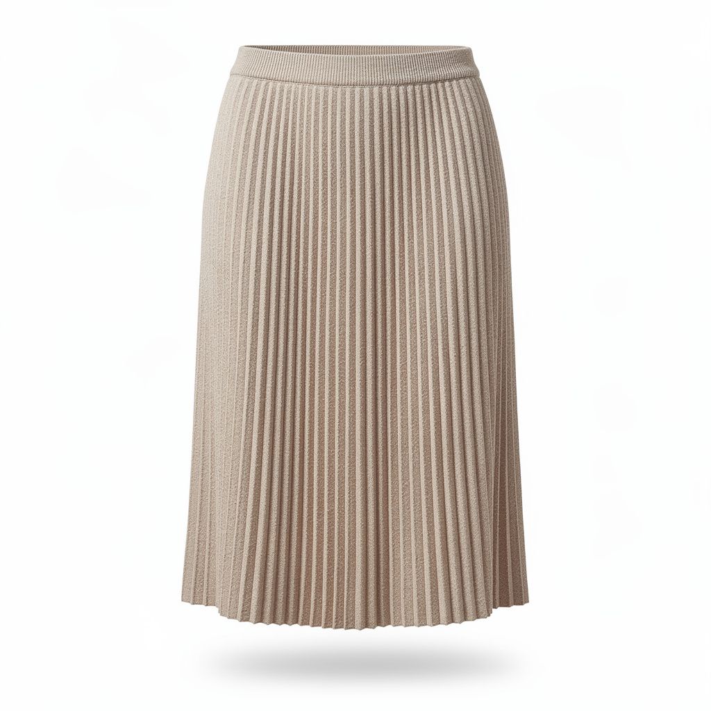 Pleated Midi Skirt Knit