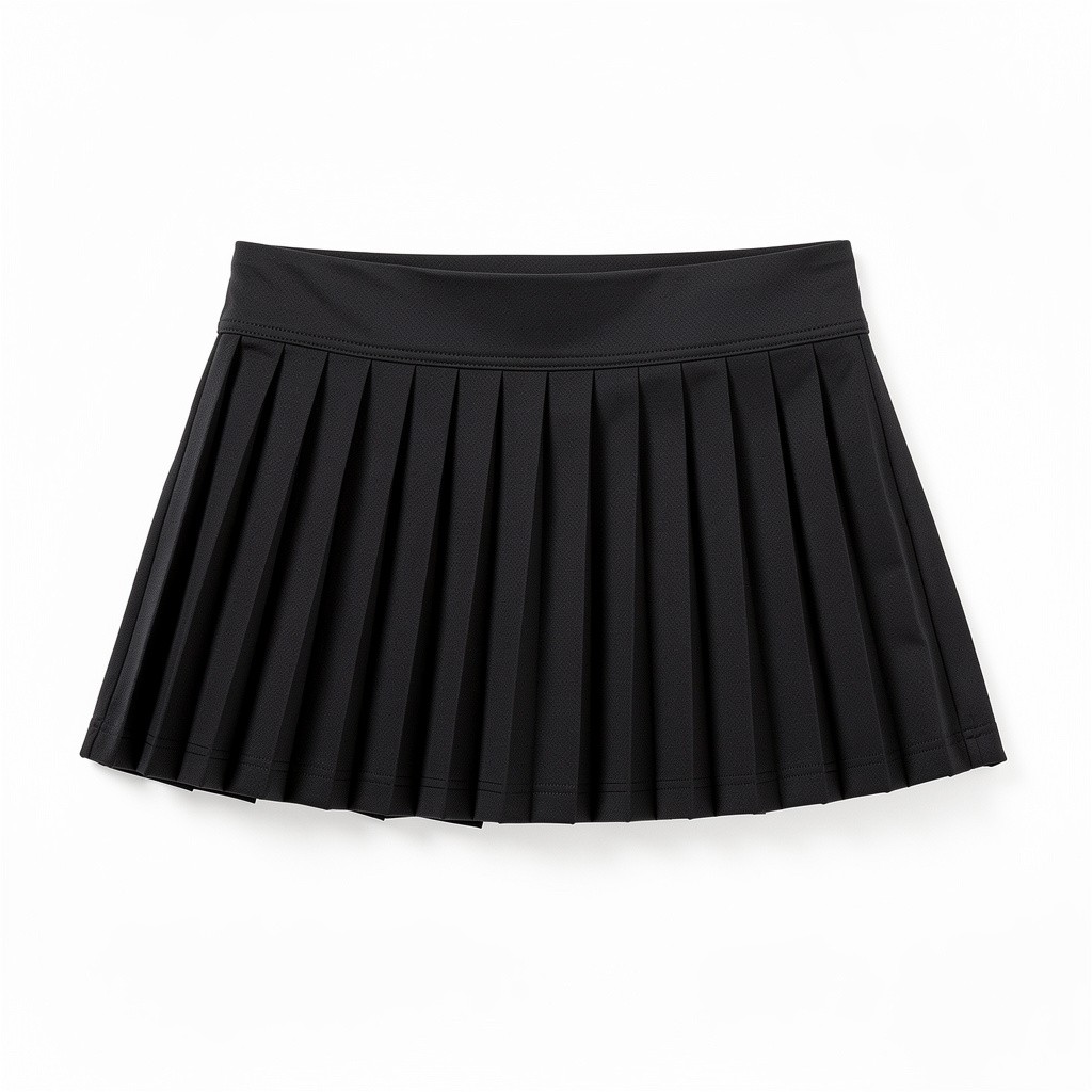Pleated Tennis Skirt Black