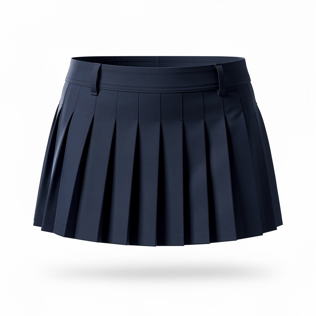 Pleated Tennis Skirt Navy
