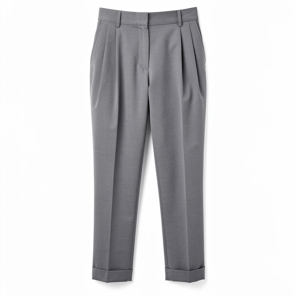 Pleated Trousers Cropped