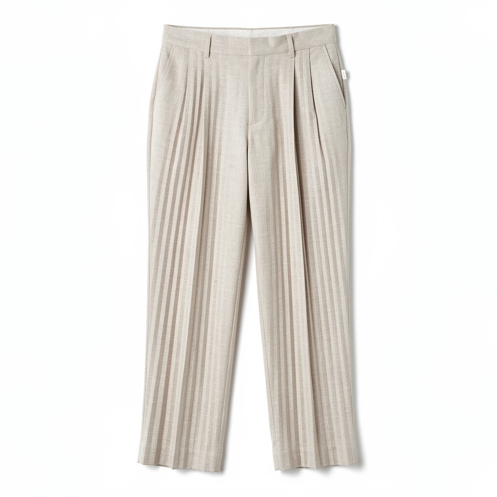 Pleated Trousers Linen