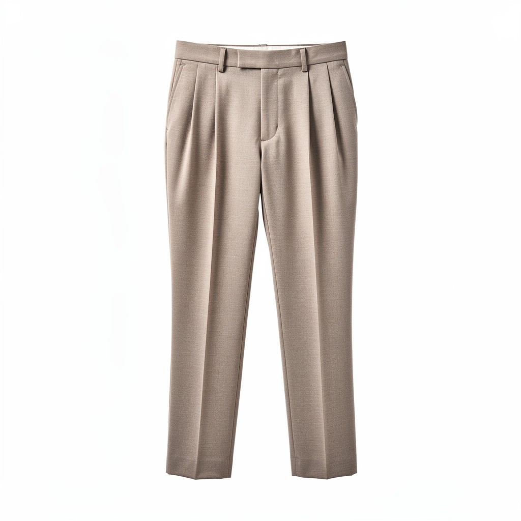 Pleated Trousers Wool