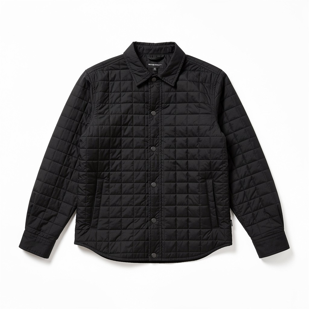 Quilted Overshirt Black