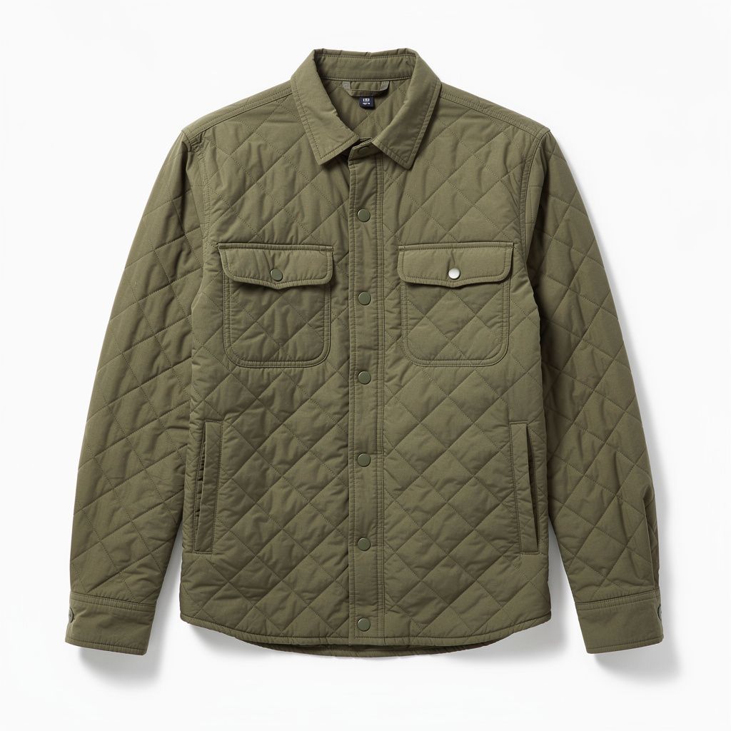Quilted Overshirt Olive