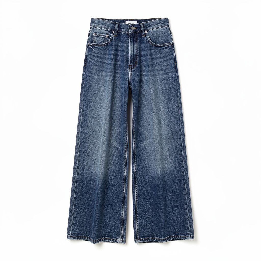 Wide-Leg Jeans Indigo