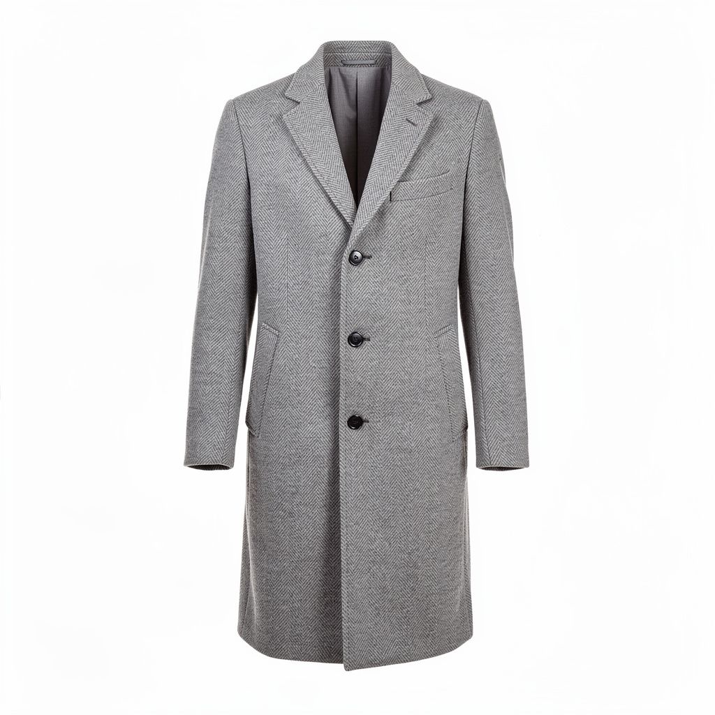 Wool Overcoat Herringbone