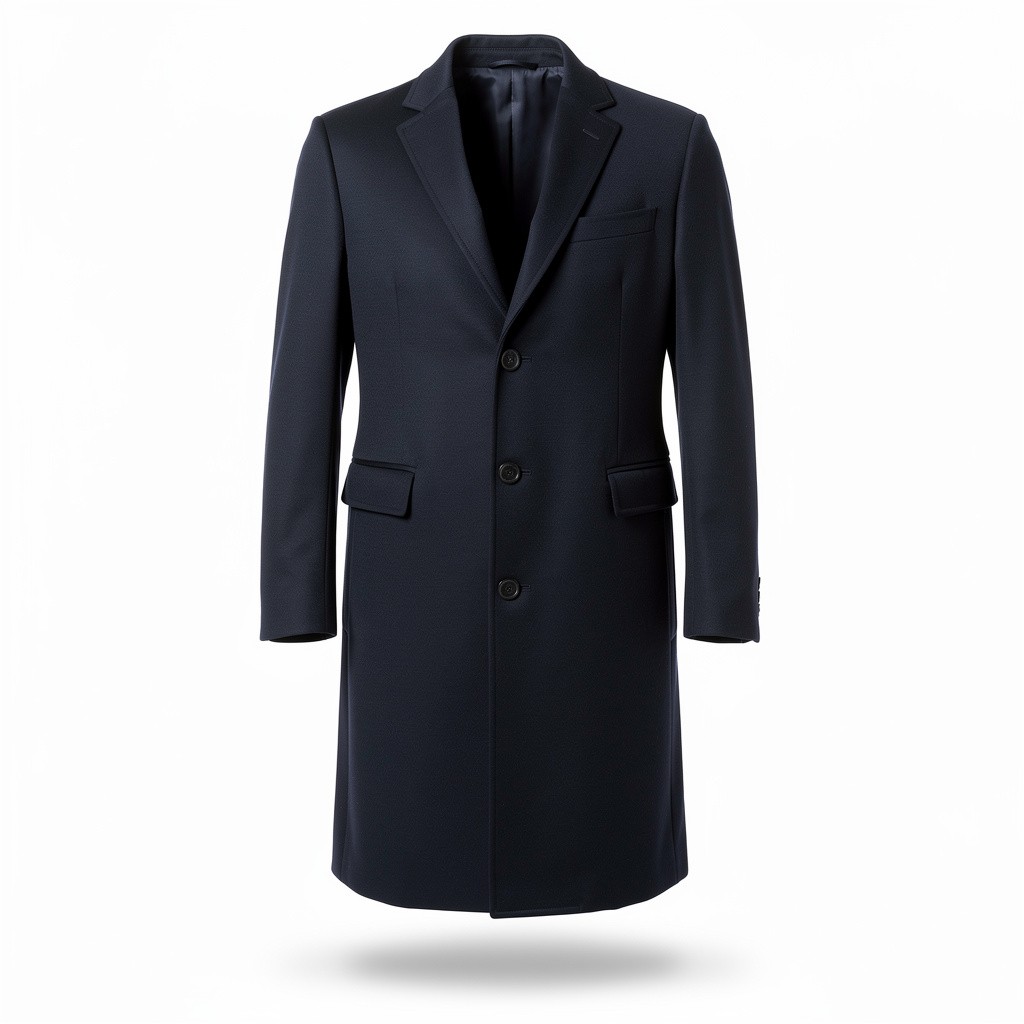 Wool Overcoat Navy