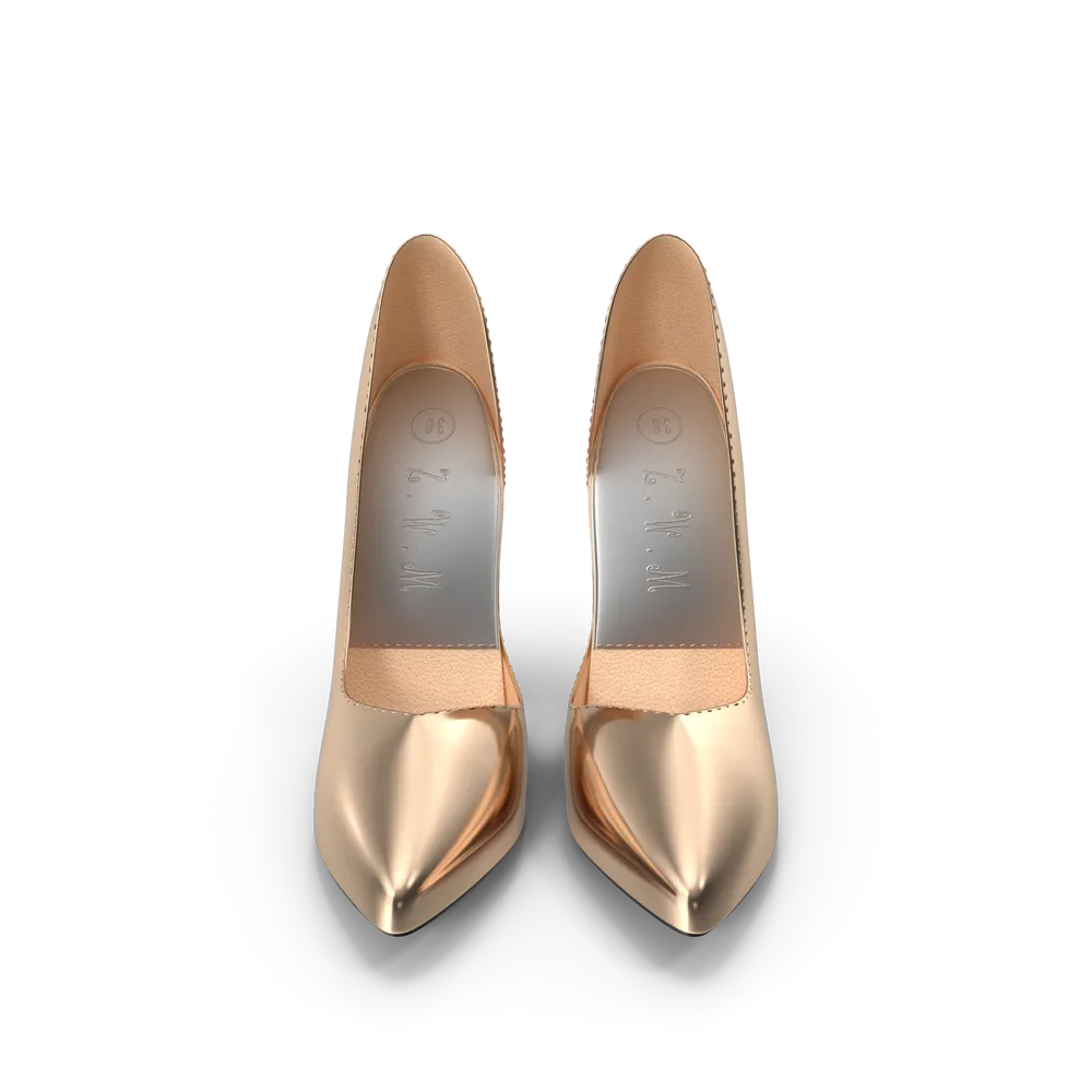 Golden Shoes Woman
