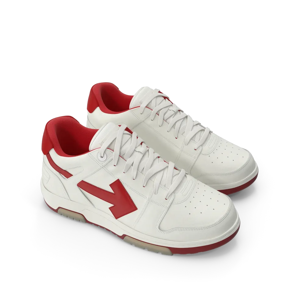 Sports Sneakers Off White & Red