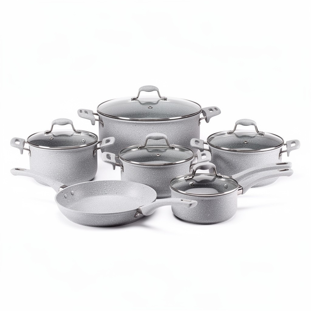 Ceramic Cookware Set (10pc) Granite