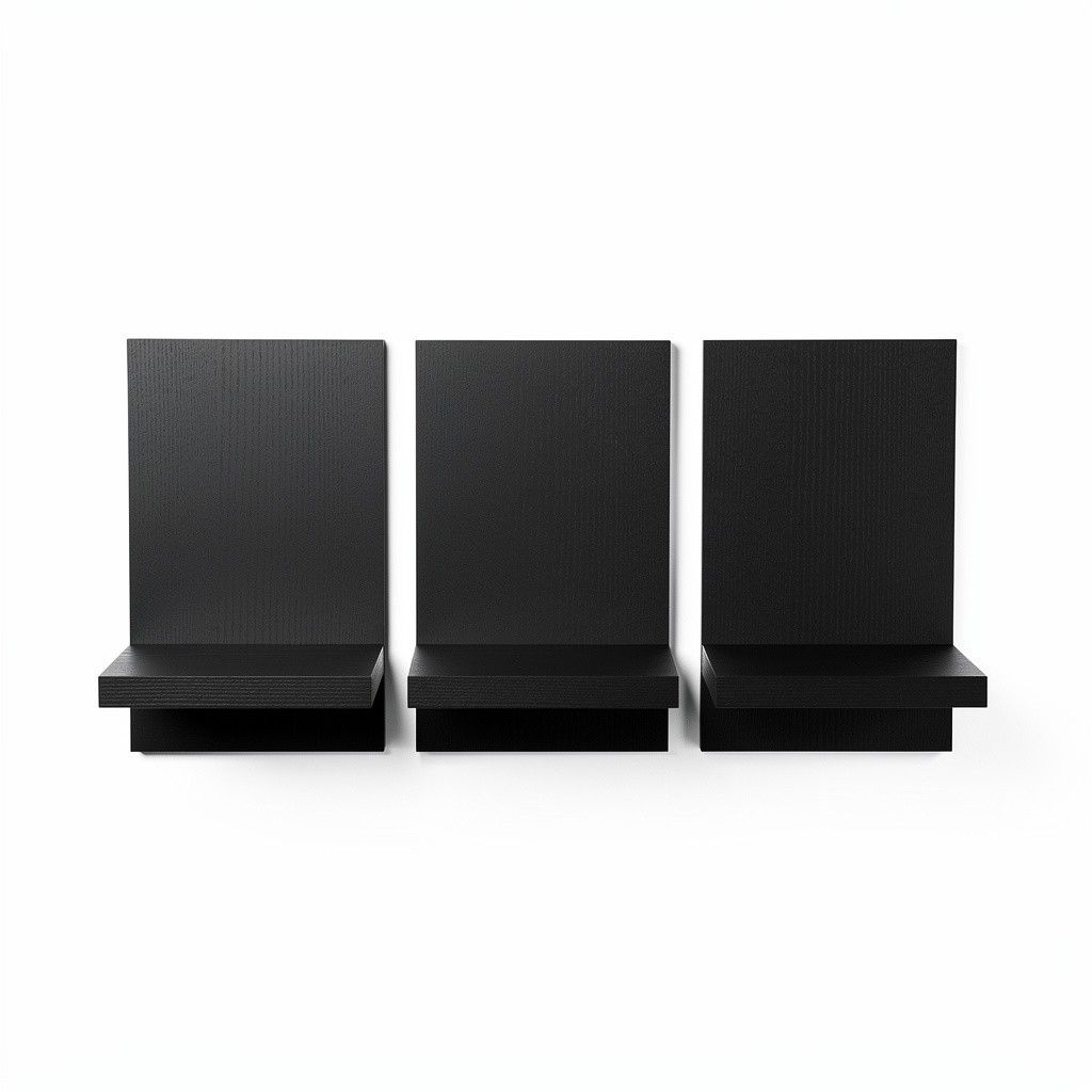 Floating Wall Shelves (3) Black