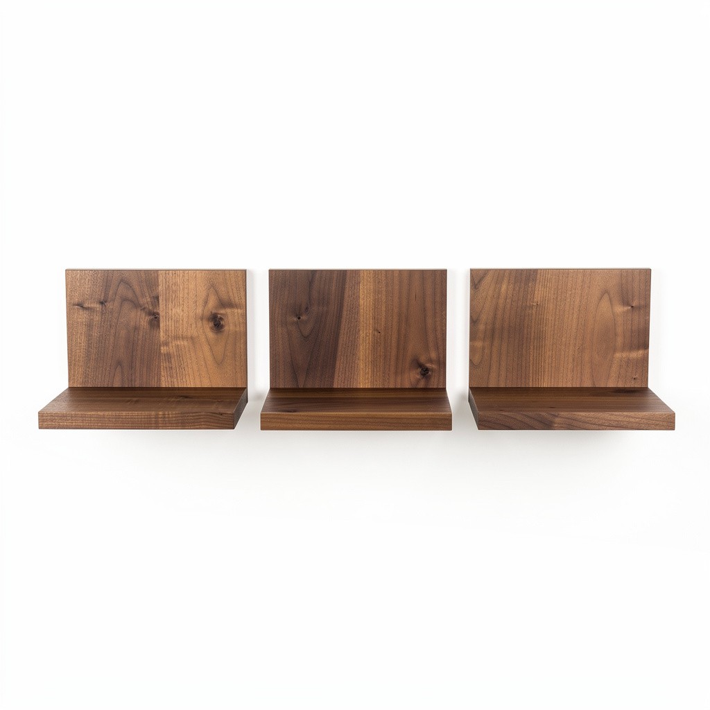 Floating Wall Shelves (3) Walnut