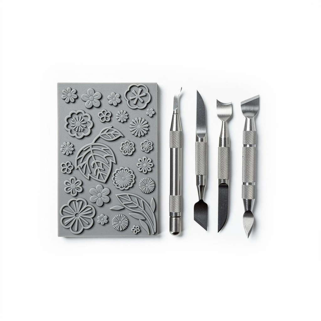 Linocut Carving Kit Rubber