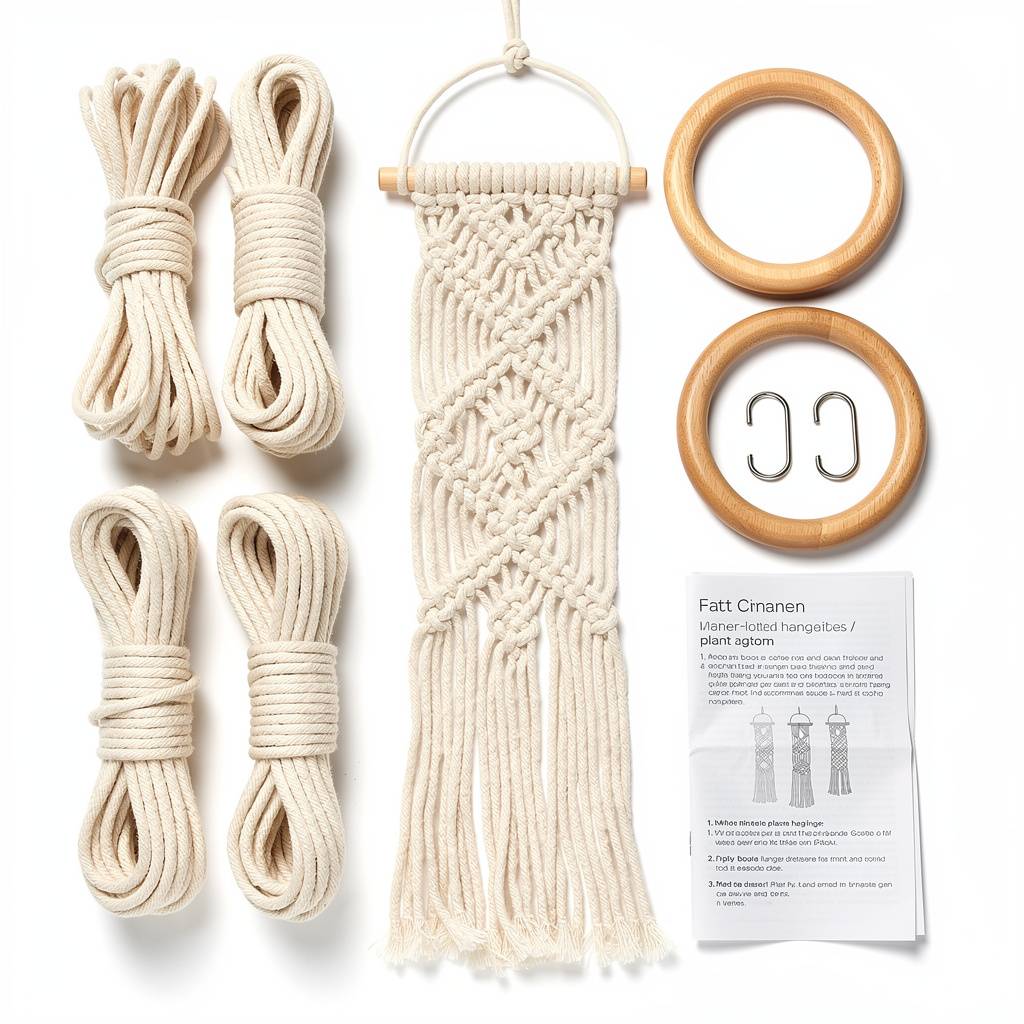 Macrame Plant Hanger Kit Boho