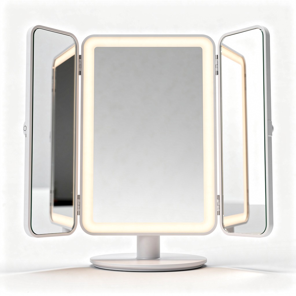 Makeup Mirror LED Tri-Fold