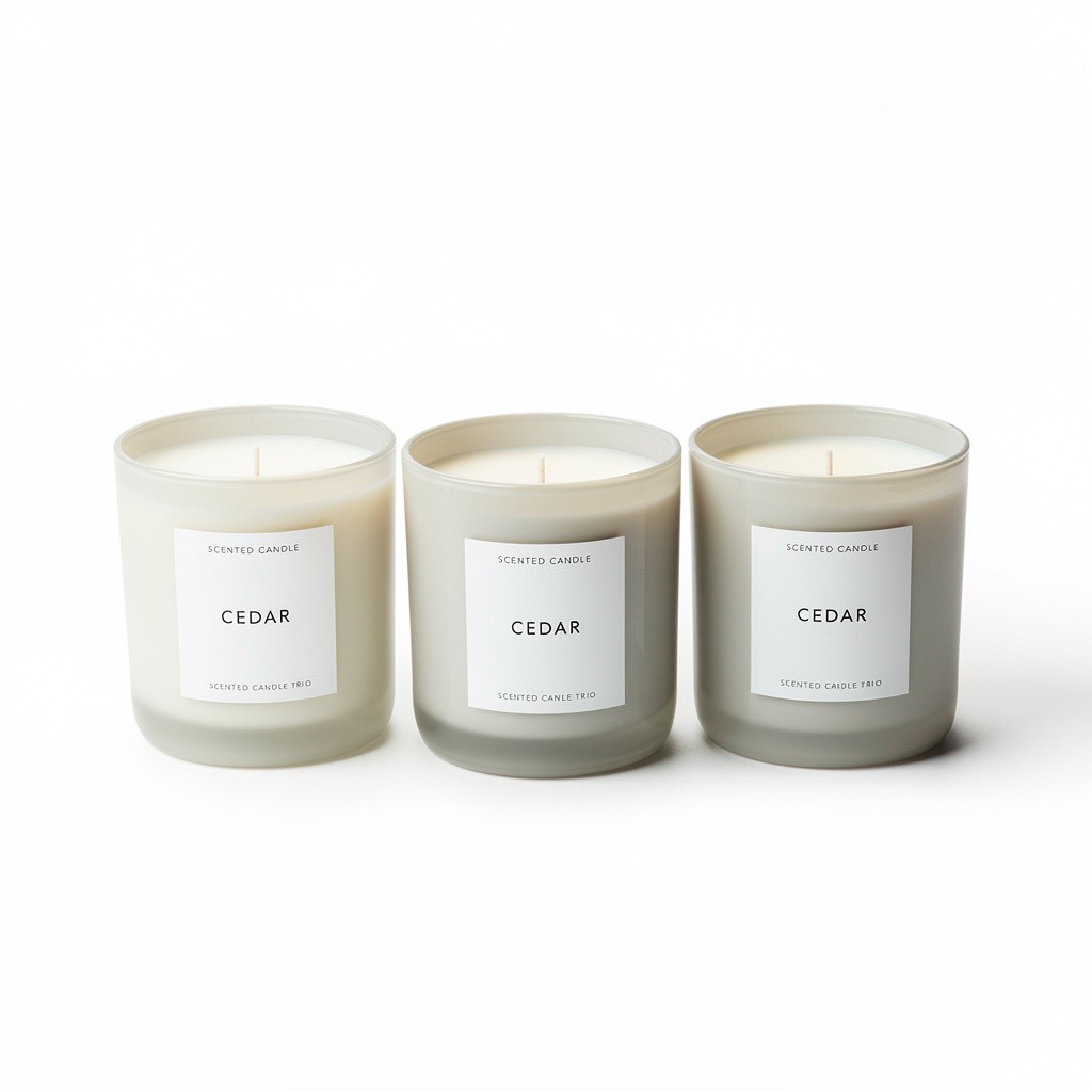 Scented Candle Trio Cedar