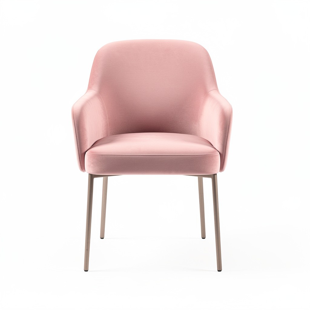 Velvet Accent Chair Blush