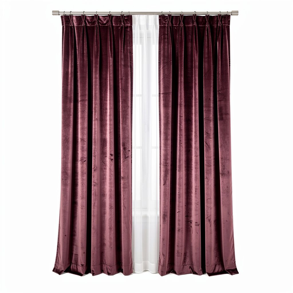 Velvet Curtain Set Sheer