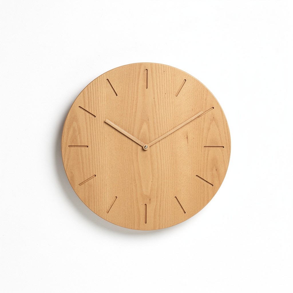 Wall Clock Minimalist Wood
