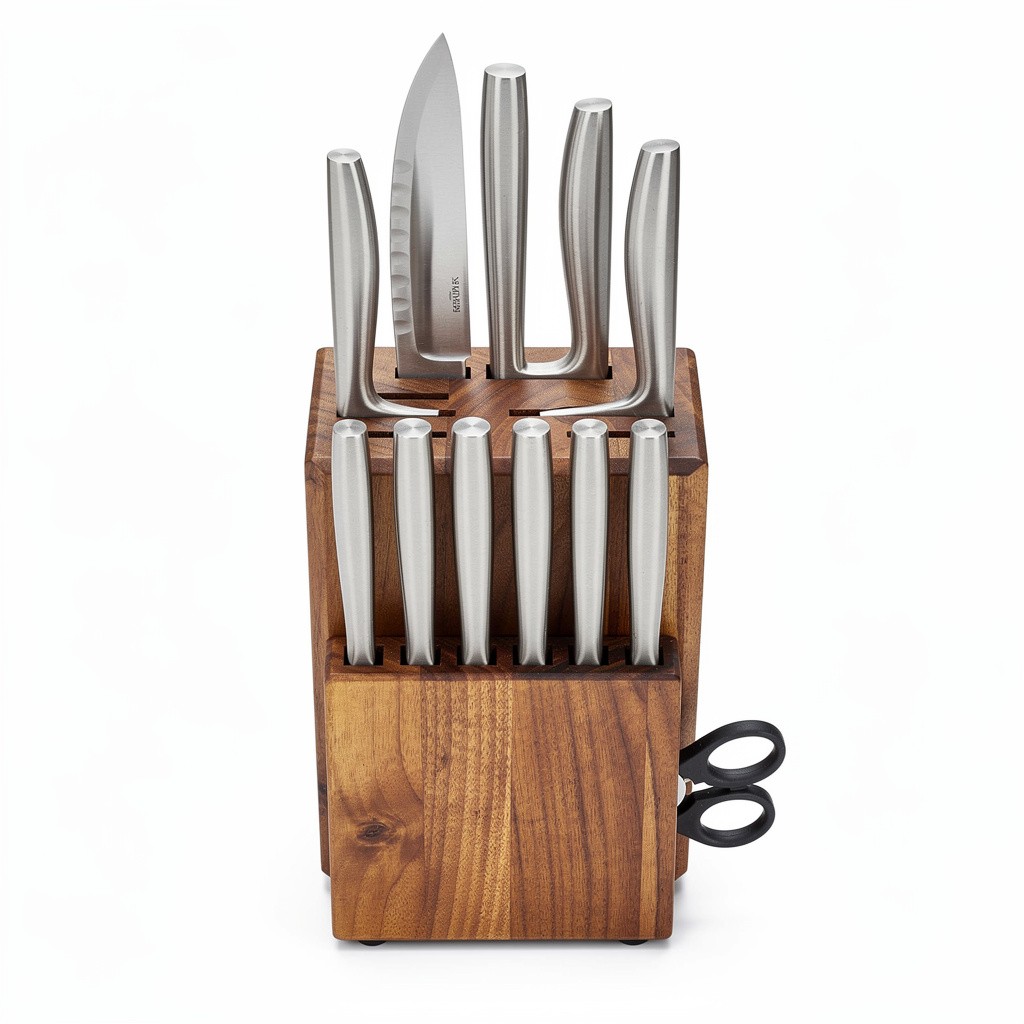 Knife Block Set (14pc) Acacia