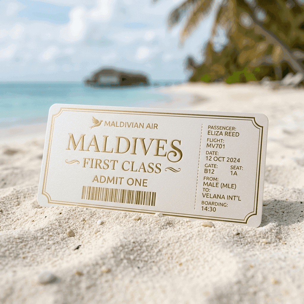 One-Way Ticket to Maldives (Premium Replica)