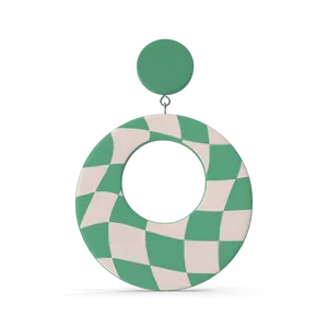 Green Oval Earring