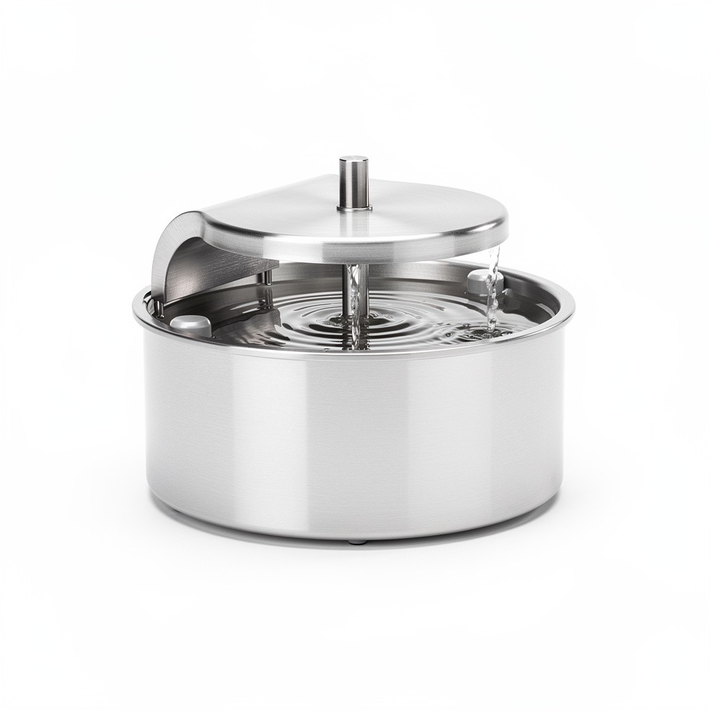 Cat Water Fountain Steel