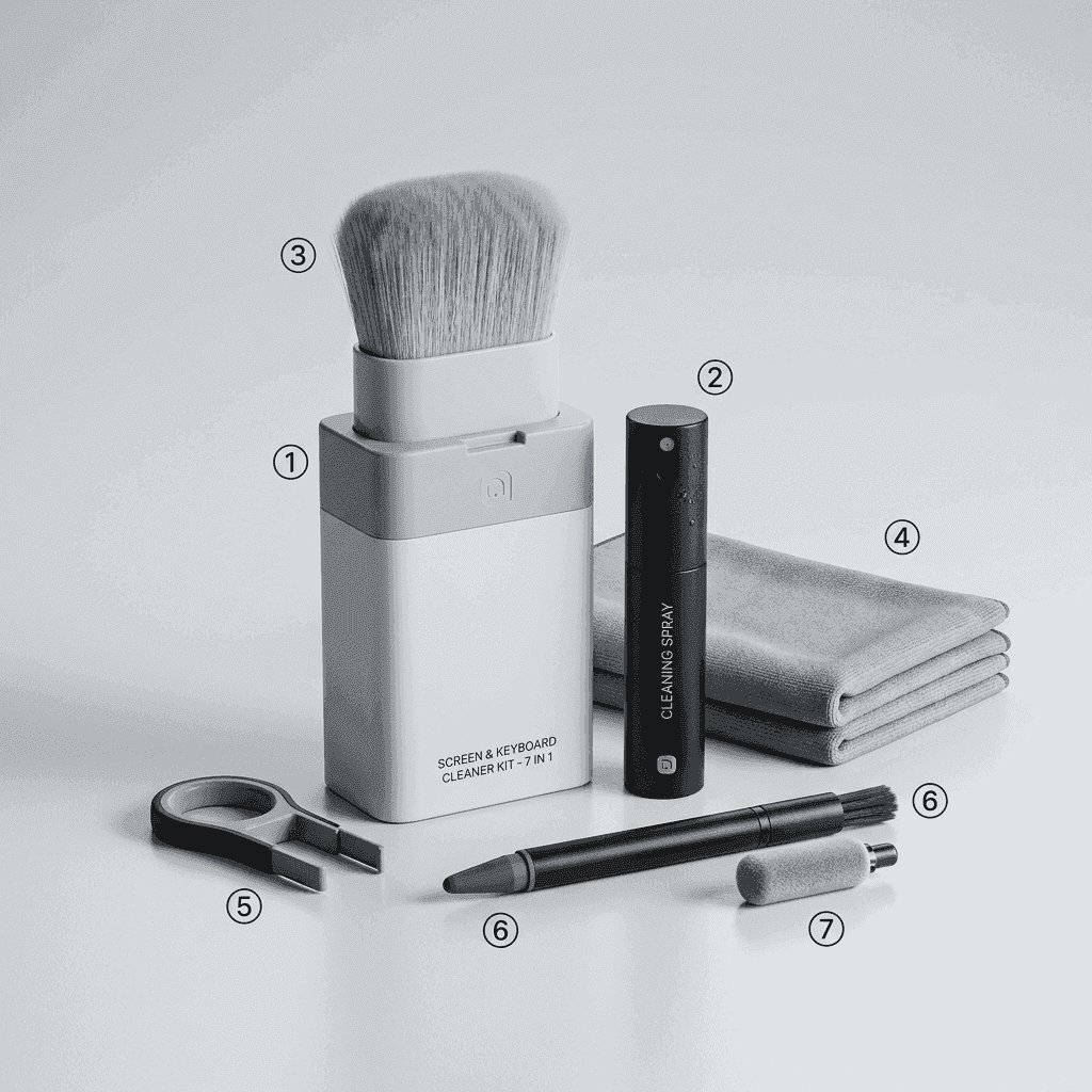 7-in-1 Multifunctional Screen and Keyboard Cleaner Kit