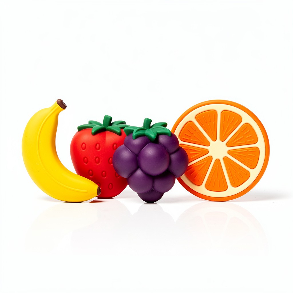 Baby Teether Set 4pk Fruit