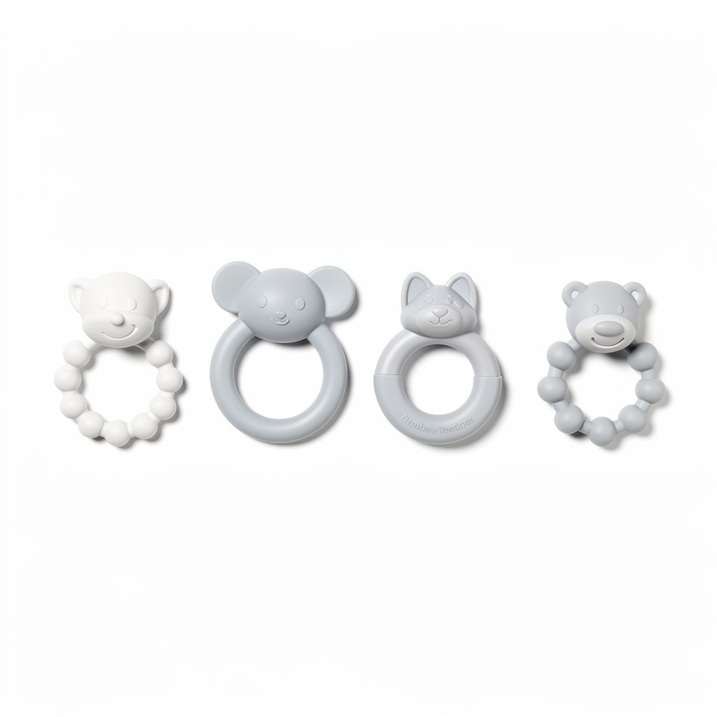 Baby Teether Set 4pk Silicone