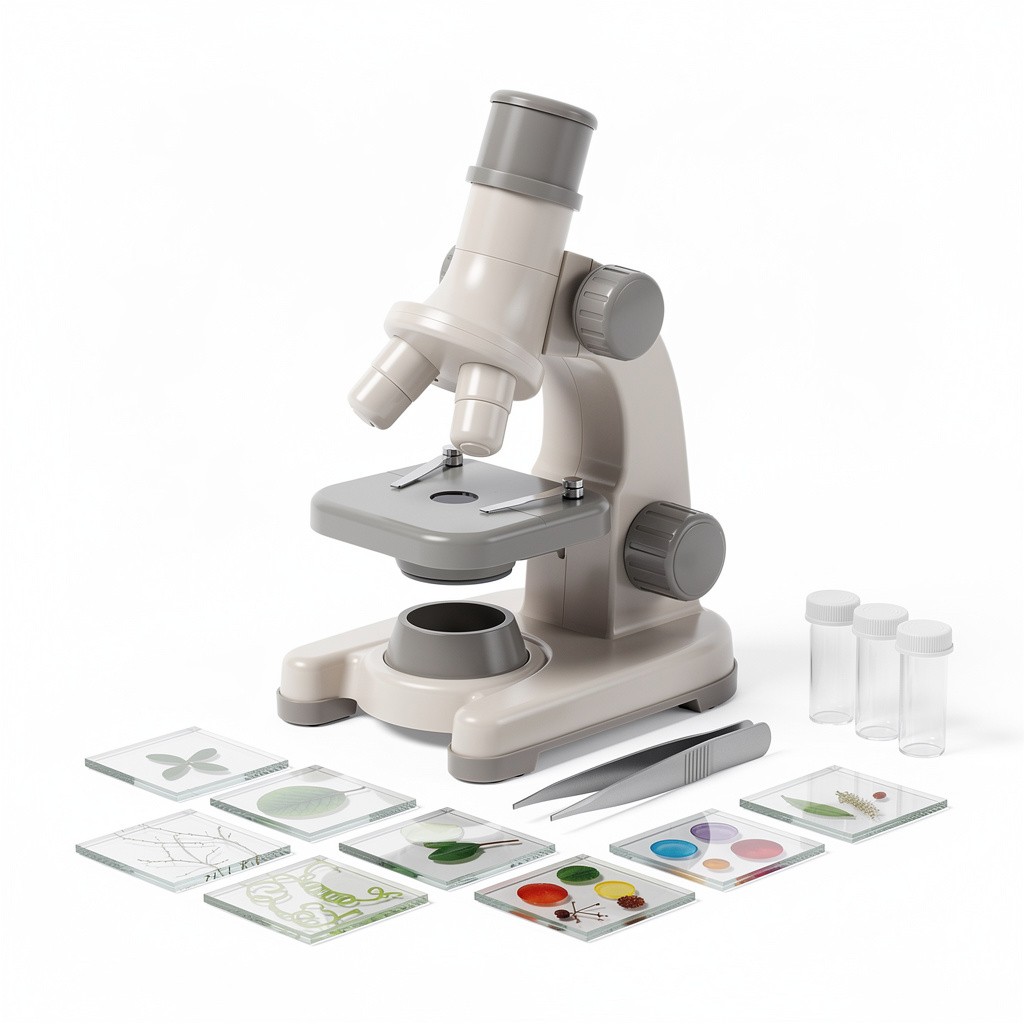 Kids Microscope Kit Slides-Incl