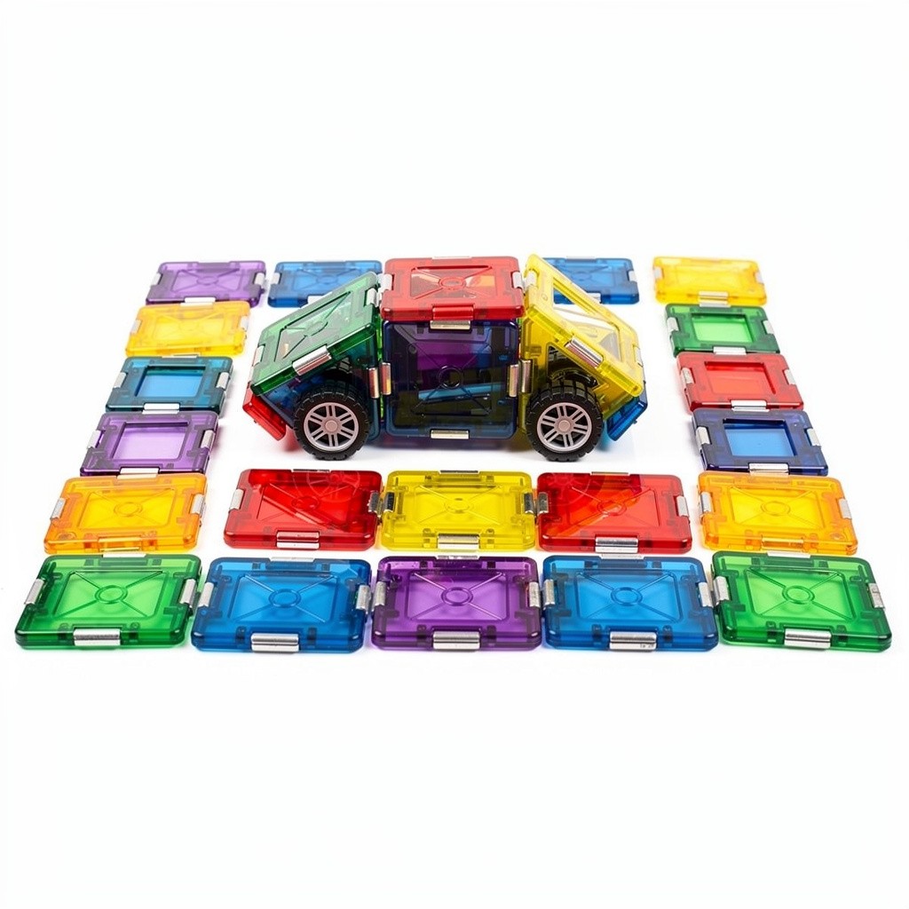 Magnetic Tiles (100pc) Car Set